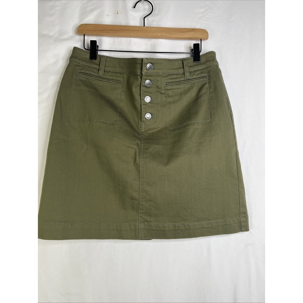 Talbots Army Green Pencil skirt Knee-Length casual size 8